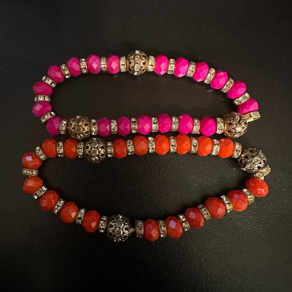 Vibrant Beaded Stretch Bracelets (Set of 2) - Picture 1 of 9